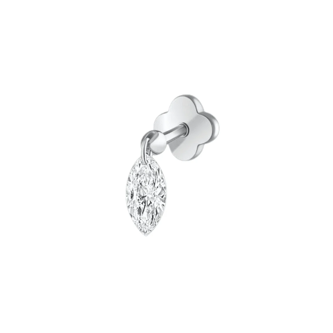 Ice Drip flatback Silver