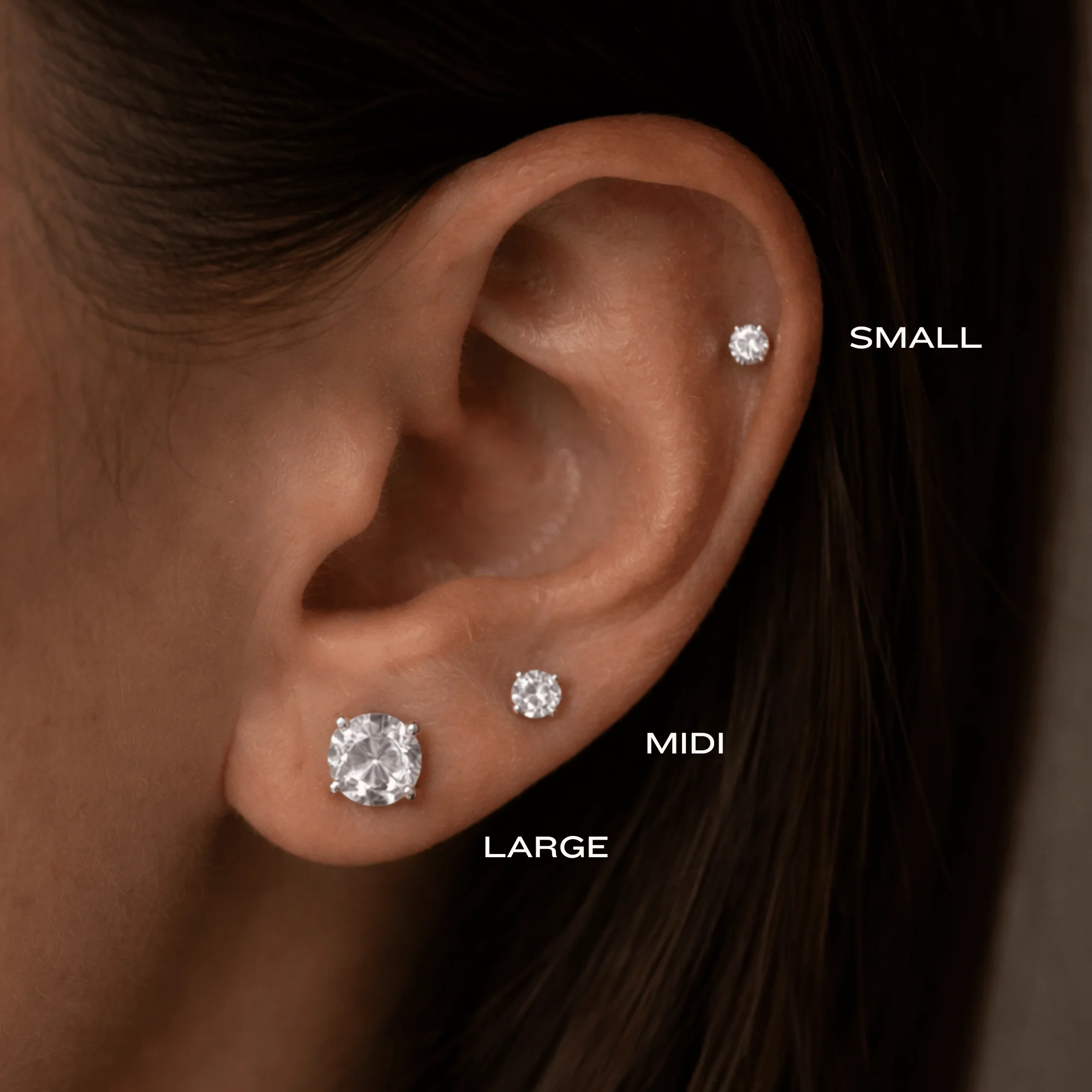 Small Solitaire flatback Gold - Image 3